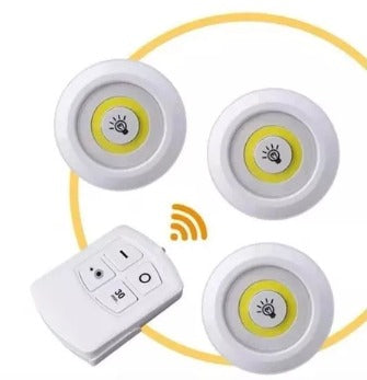 Luces LED inalámbricas x3 con mando