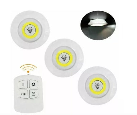 Luces LED inalámbricas x3 con mando