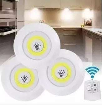 Luces LED inalámbricas x3 con mando
